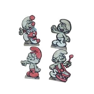 Vintage 1983 Shrinky Dinks Smurfs Peyo Piece Smurfs Papa Smurf Drummer Clown